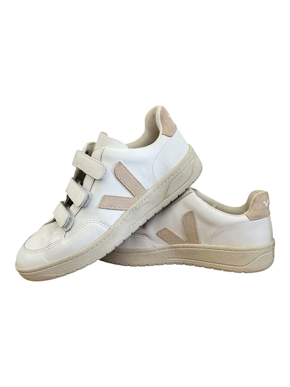 Veja V-Lock Velcro White Sneakers with Beige Accents Size / 9 Size 40